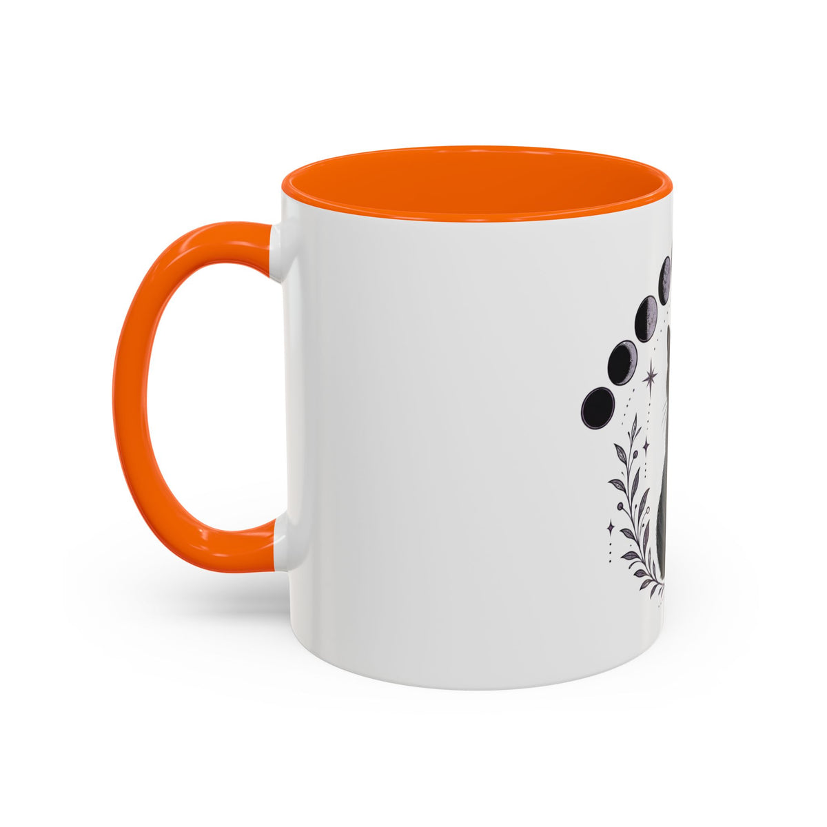 Black Cat Moon Phases Coffee Mug (11 oz /15 oz)