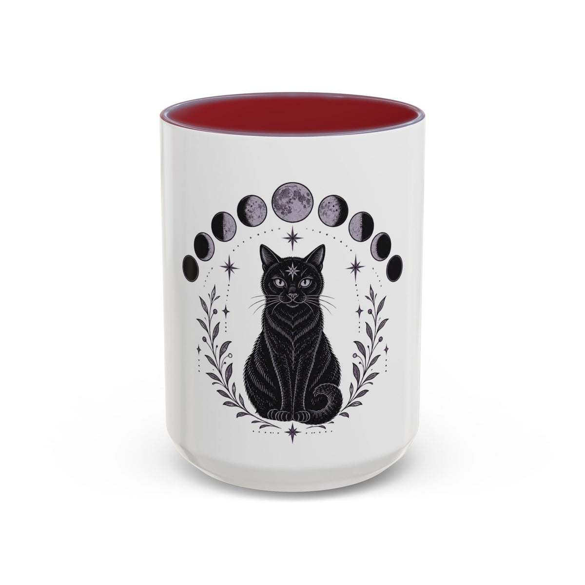 Black Cat Moon Phases Coffee Mug (11 oz /15 oz)