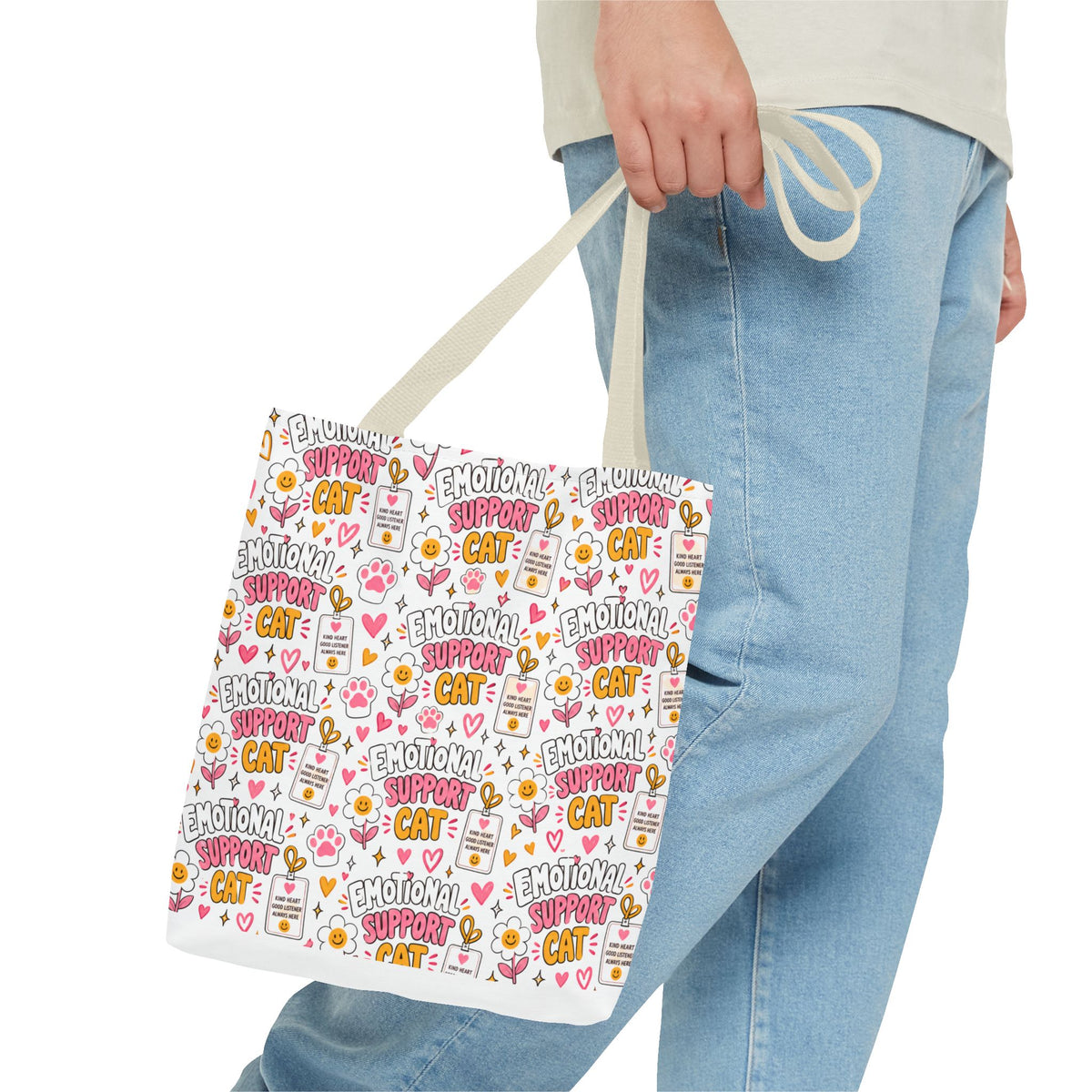 Emotional Support Cat All Over Print Tote Bag