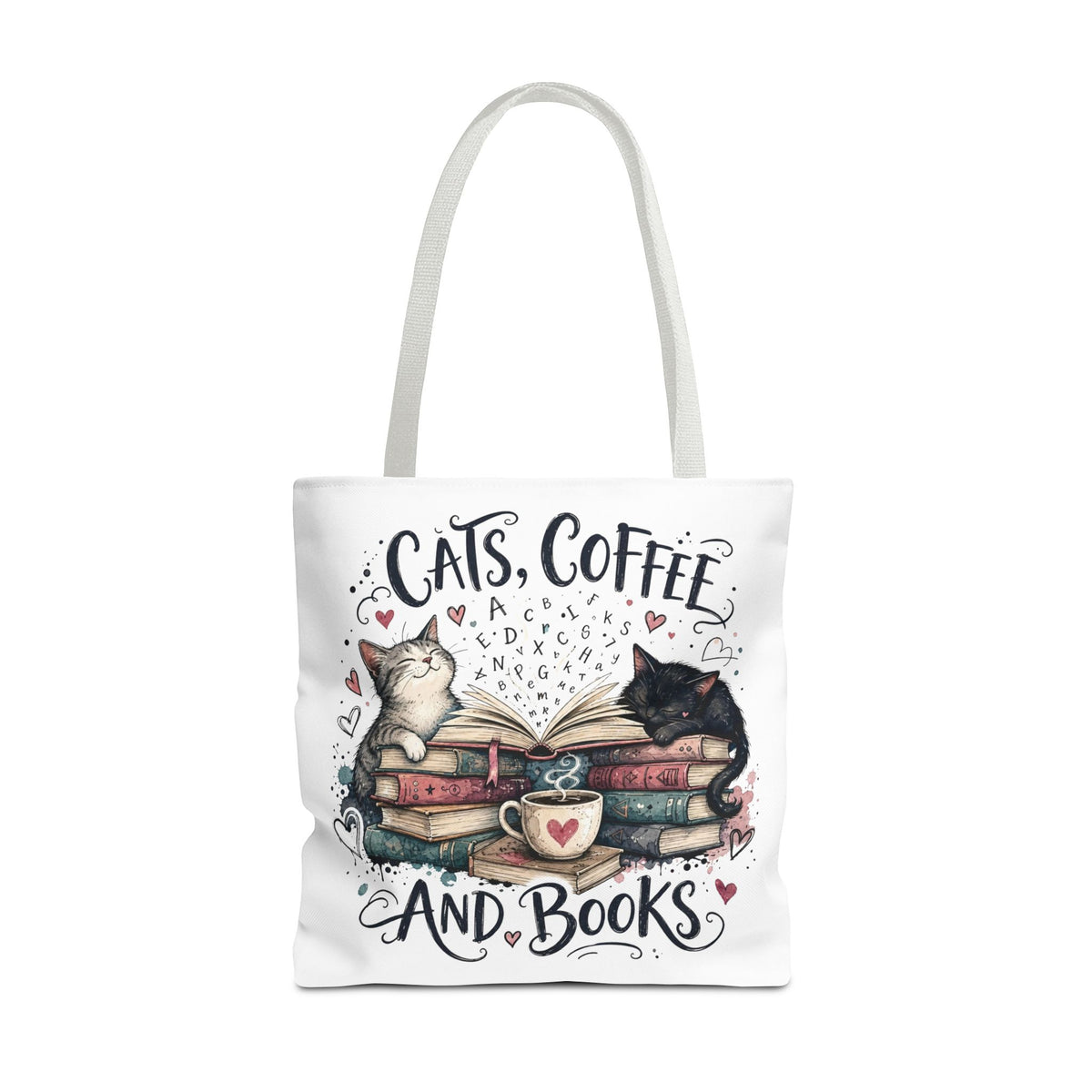 Cats, Coffee and Books Tote Bag
