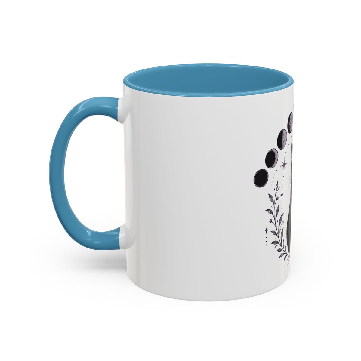 Black Cat Moon Phases Coffee Mug (11 oz /15 oz)