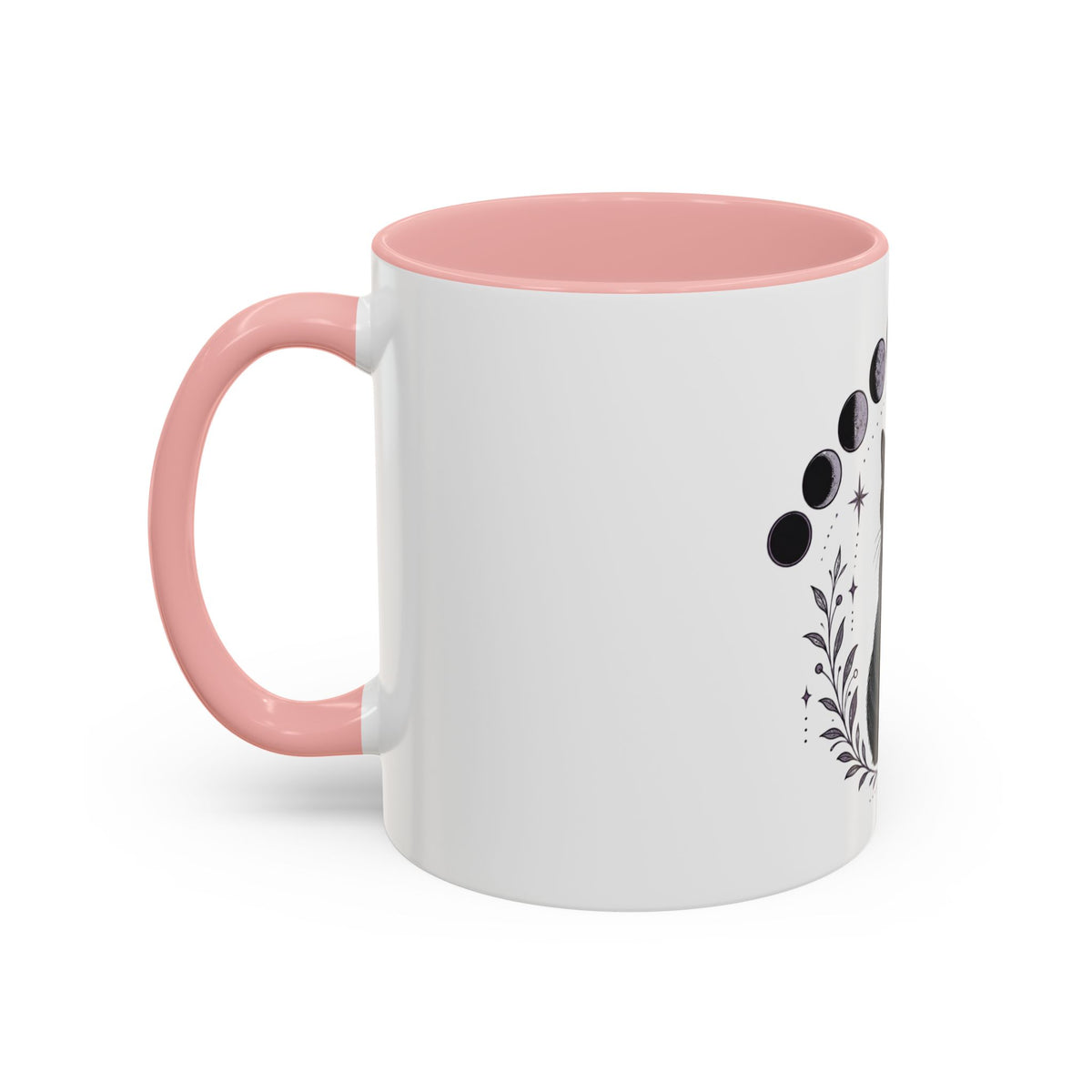 Black Cat Moon Phases Coffee Mug (11 oz /15 oz)
