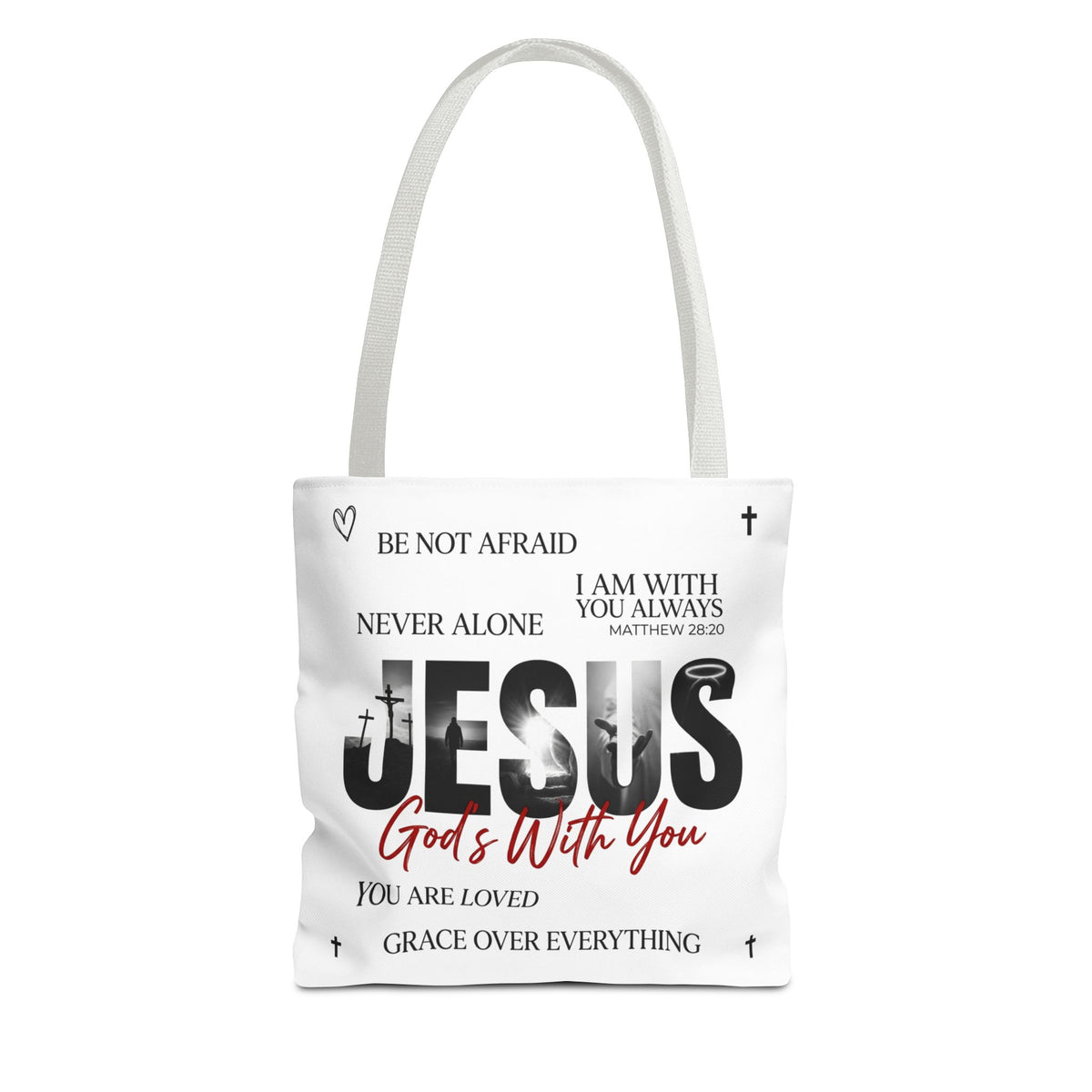 Jesus God's With You Christian Faith Tote Bag