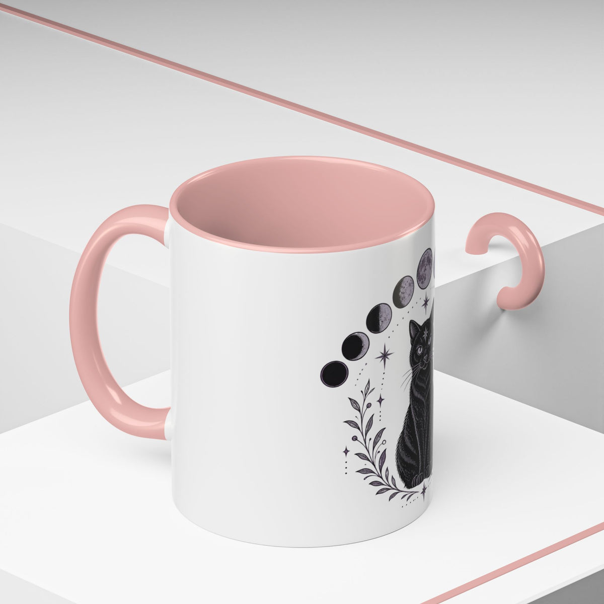 Black Cat Moon Phases Coffee Mug (11 oz /15 oz)