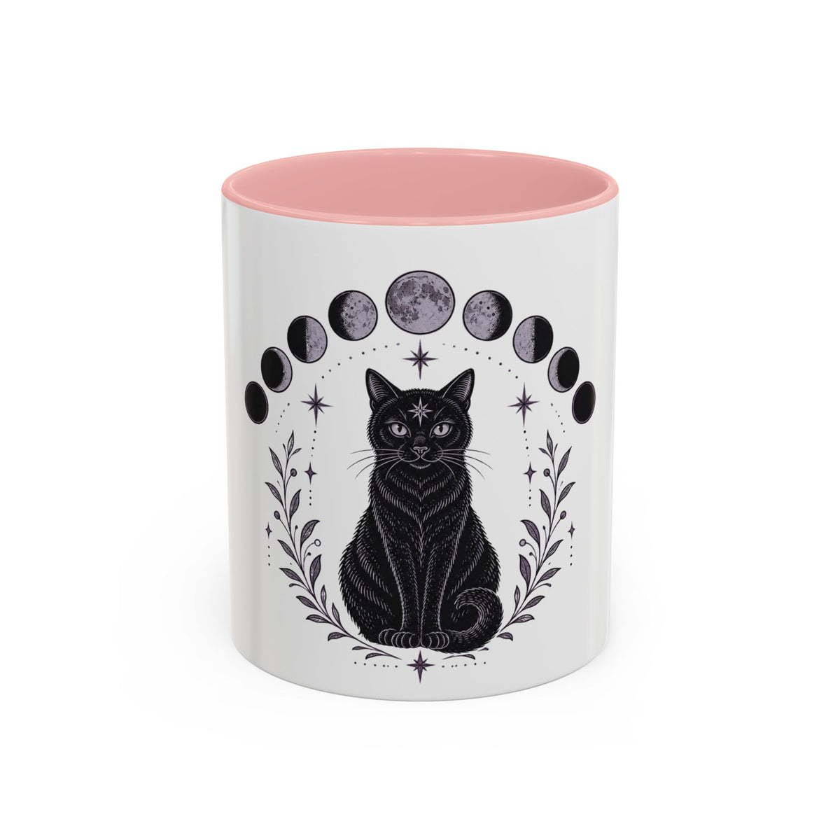 Black Cat Moon Phases Coffee Mug (11 oz /15 oz)