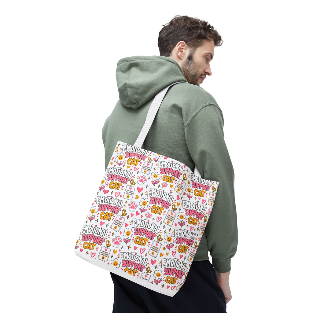 Emotional Support Cat All Over Print Tote Bag