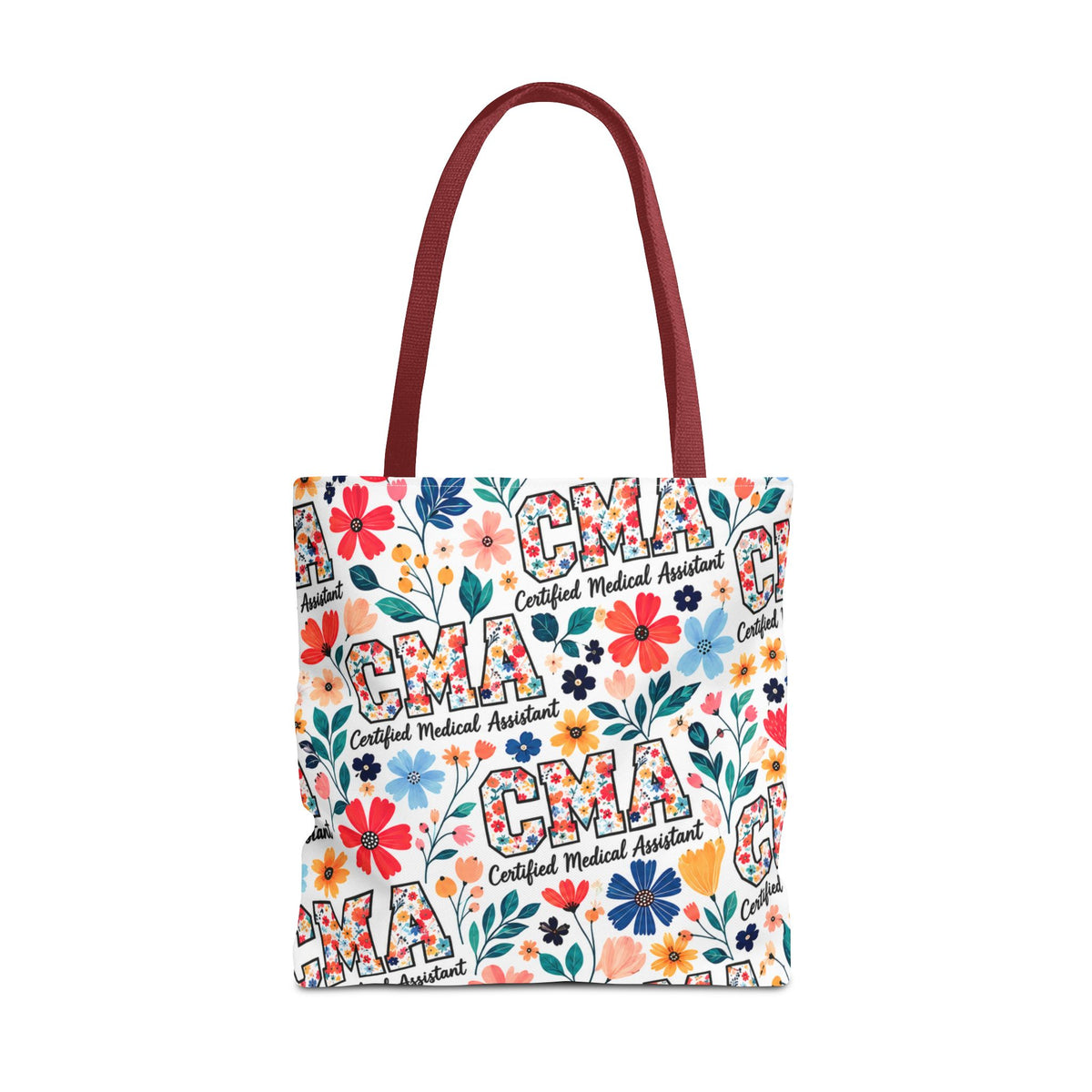 CMA Floral  — Certified Medical Assistant All Over Print Tote Bag