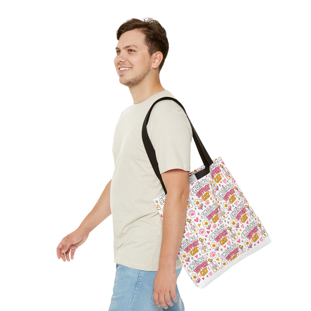 Emotional Support Cat All Over Print Tote Bag