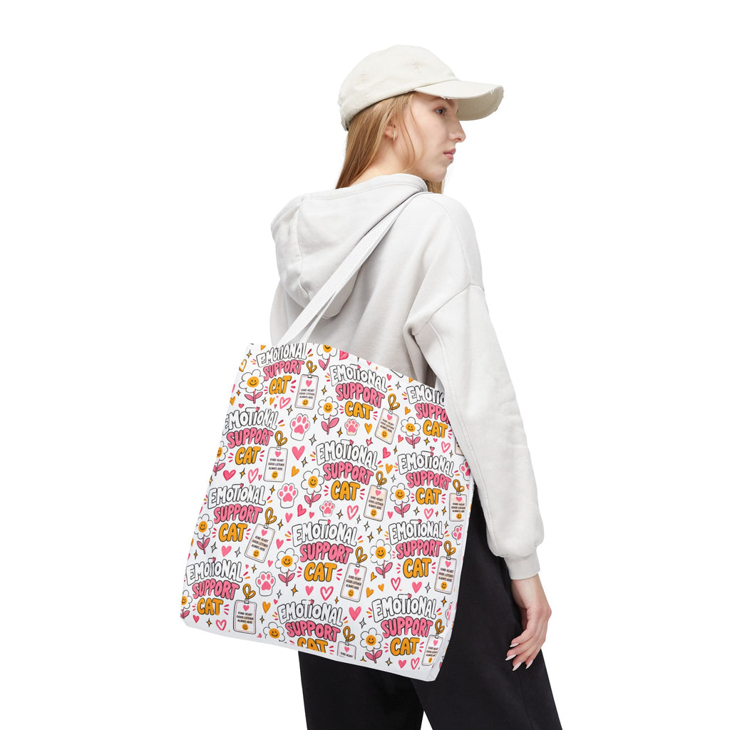 Emotional Support Cat All Over Print Tote Bag