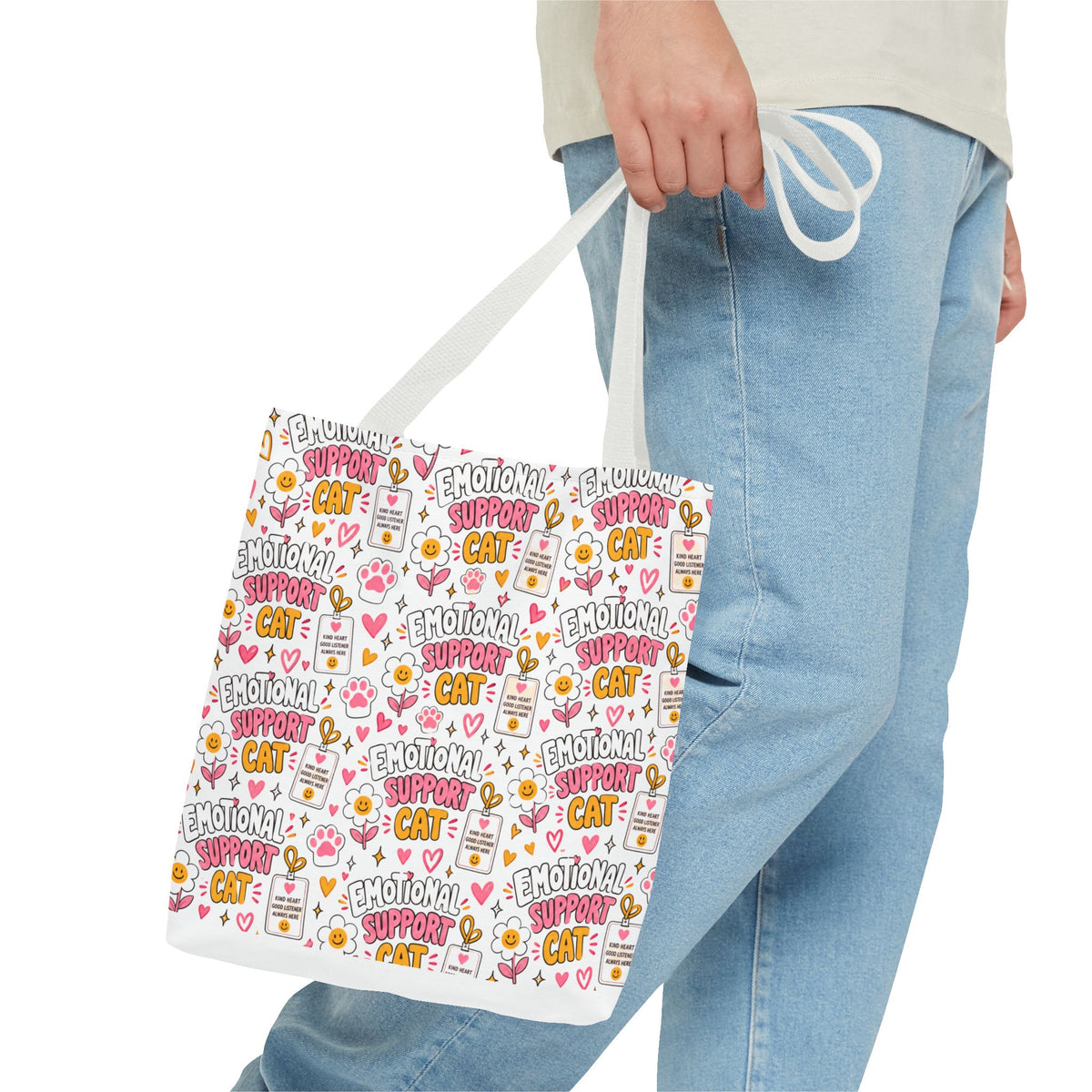 Emotional Support Cat All Over Print Tote Bag