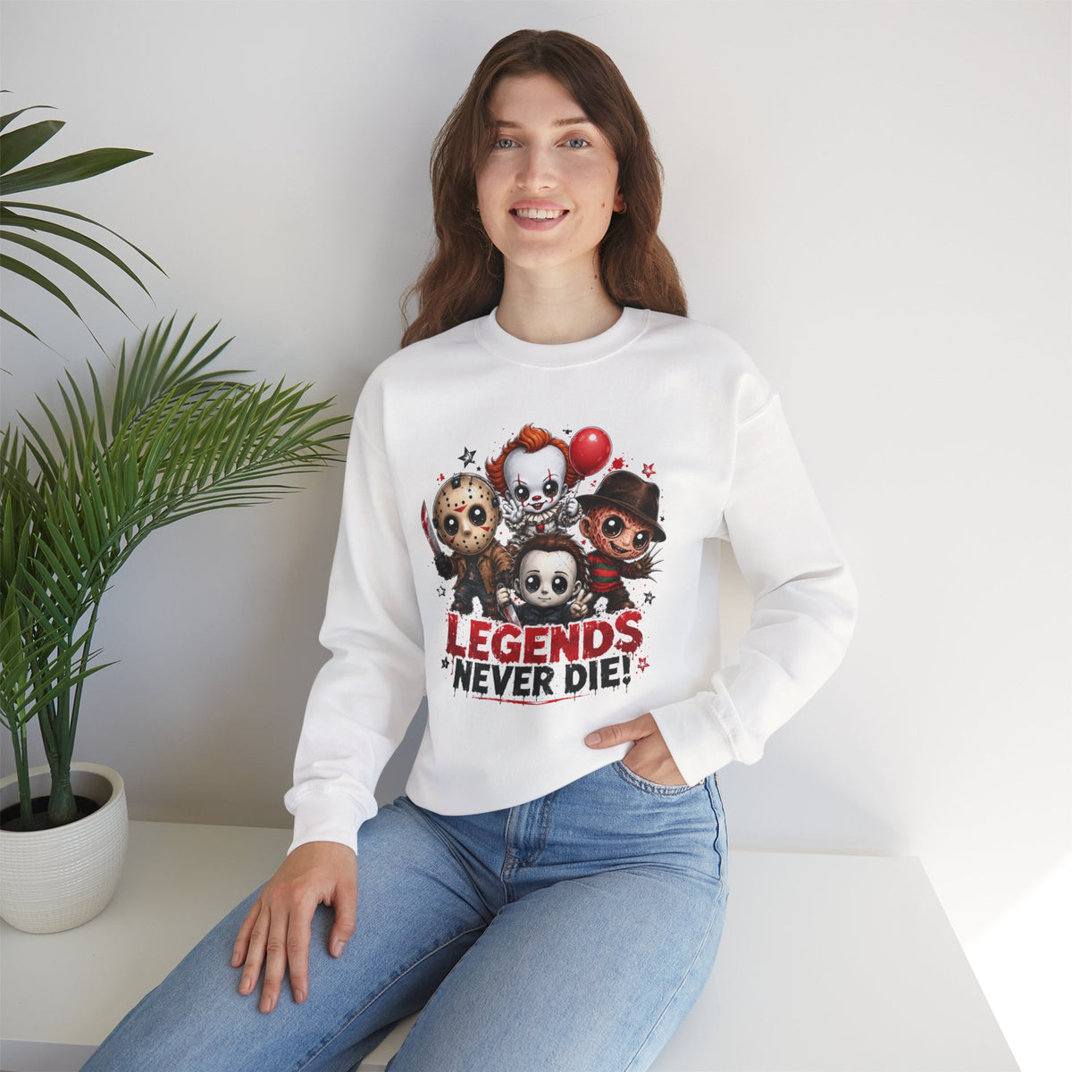 Horror Icons "Legends Never Die" Crewneck Sweatshirt