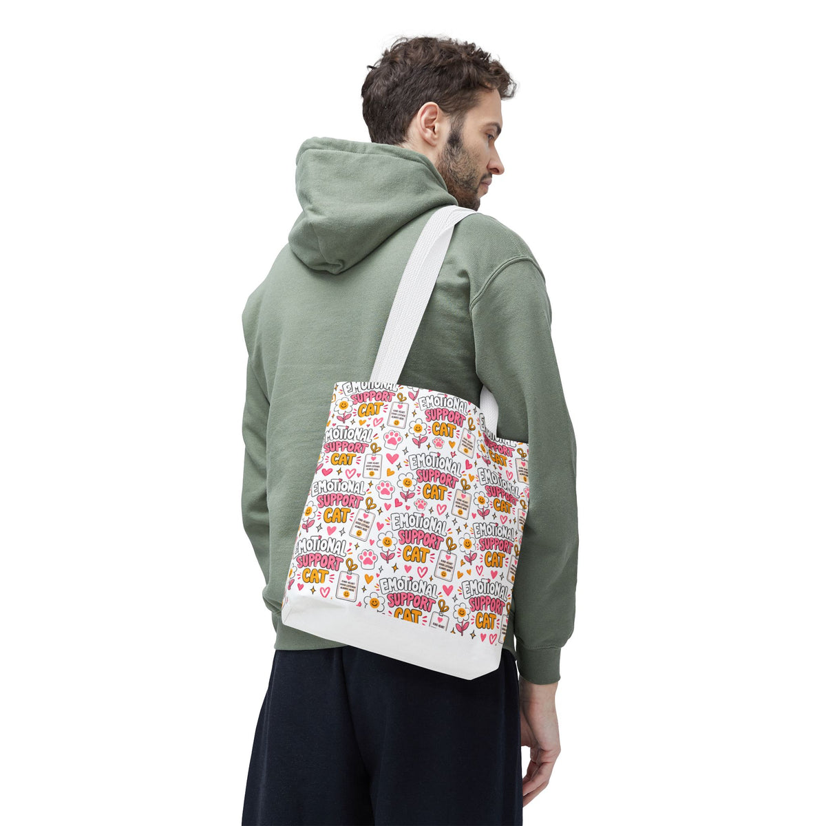 Emotional Support Cat All Over Print Tote Bag