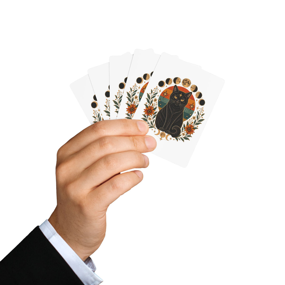 Mystic Black Cat Poker Playing Cards