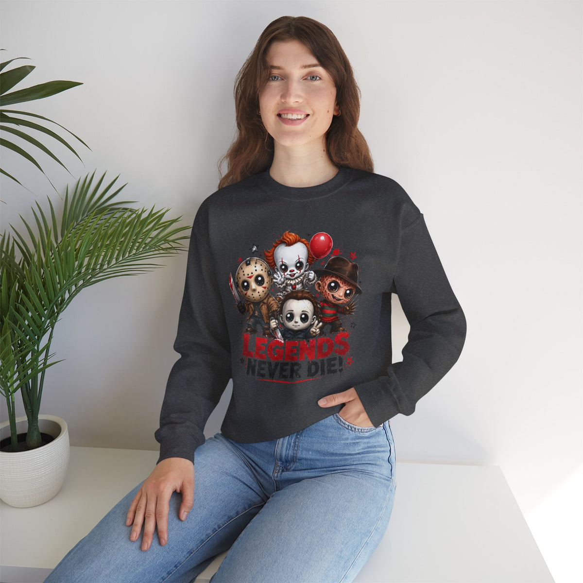 Horror Icons "Legends Never Die" Crewneck Sweatshirt