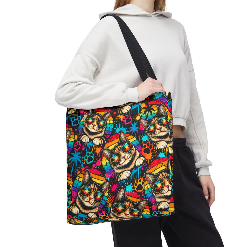 Retro Best Cat Dad Ever All-Over Print Bag