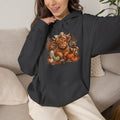 Autumn Highland Cow Cozy Fall Hoodie