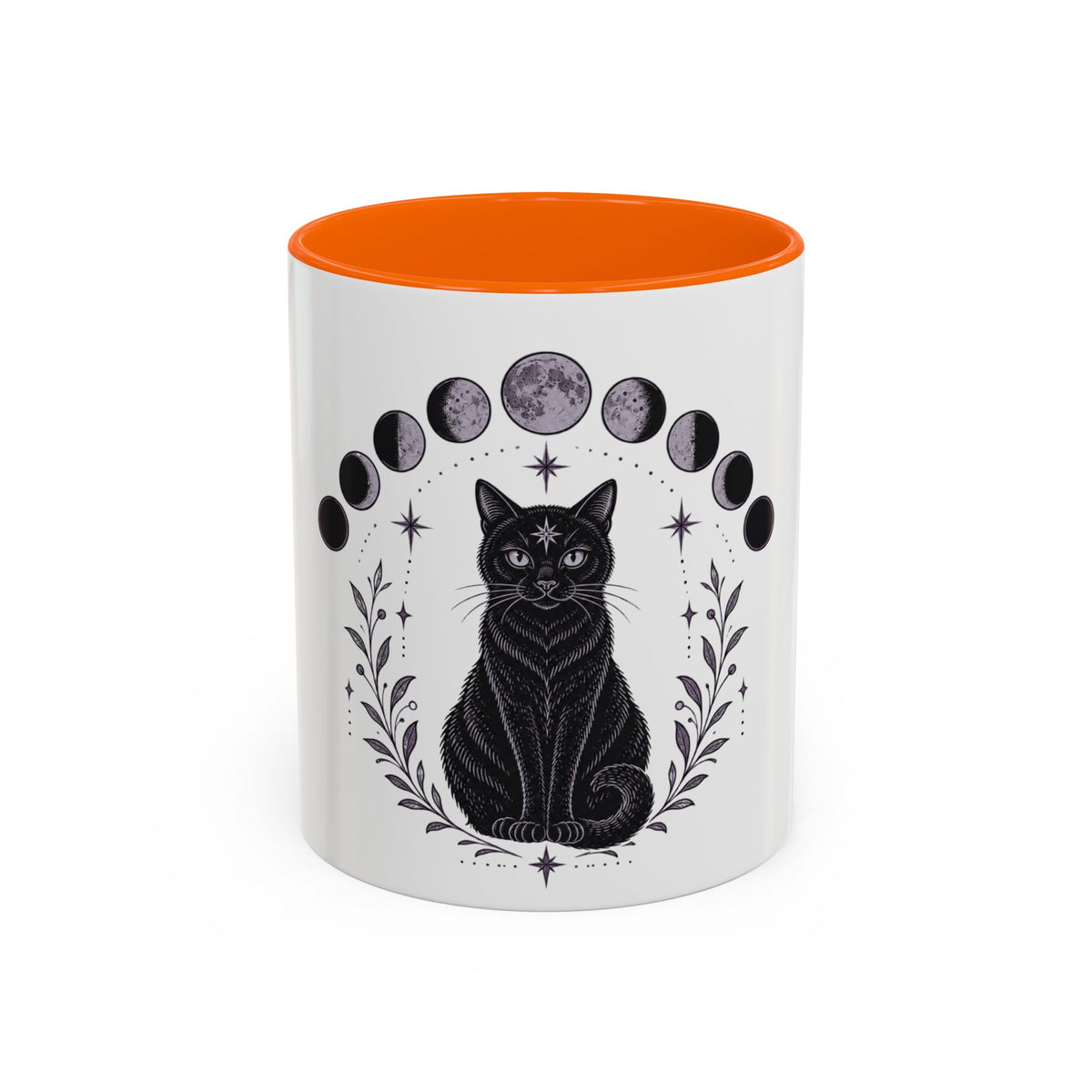 Black Cat Moon Phases Coffee Mug (11 oz /15 oz)