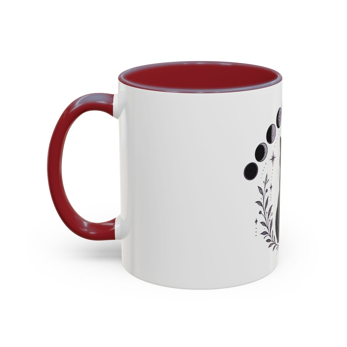 Black Cat Moon Phases Coffee Mug (11 oz /15 oz)