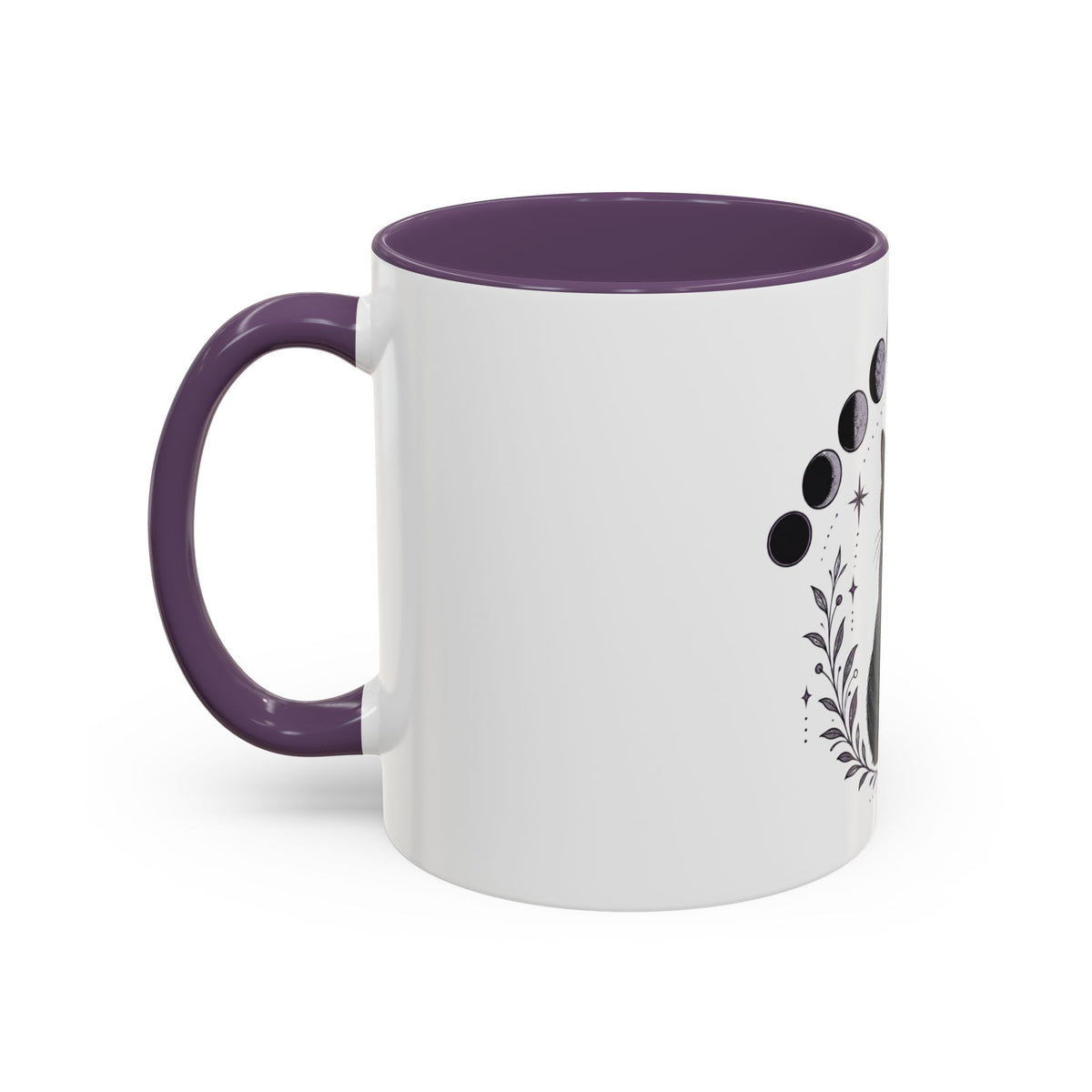Black Cat Moon Phases Coffee Mug (11 oz /15 oz)