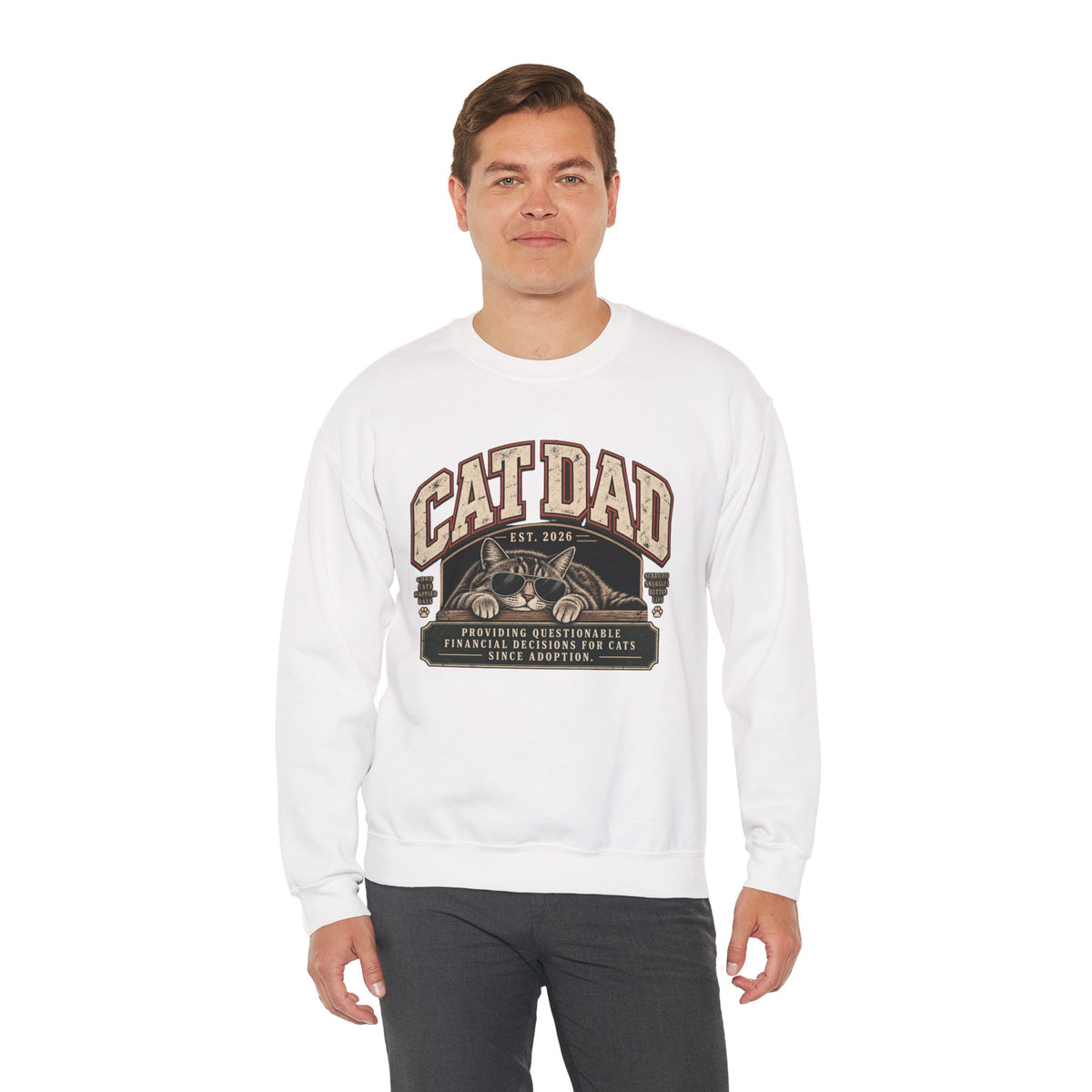 Cat Dad Since 2026 Crewneck Sweatshirt