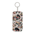 Cat & Coffee Keychain Charm — Double-Sided Book Lover Keyring