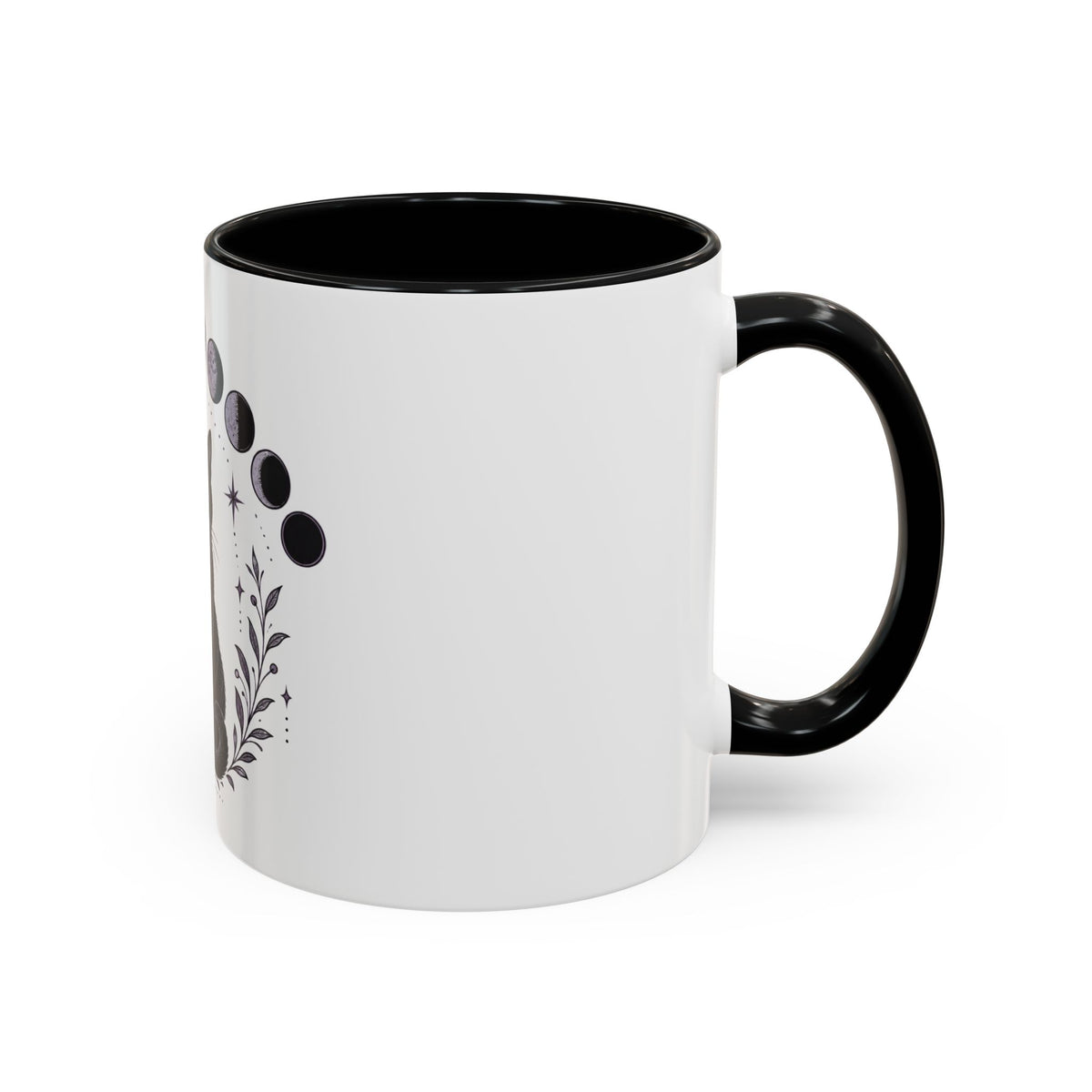 Black Cat Moon Phases Coffee Mug (11 oz /15 oz)