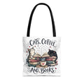 Cats, Coffee and Books Tote Bag
