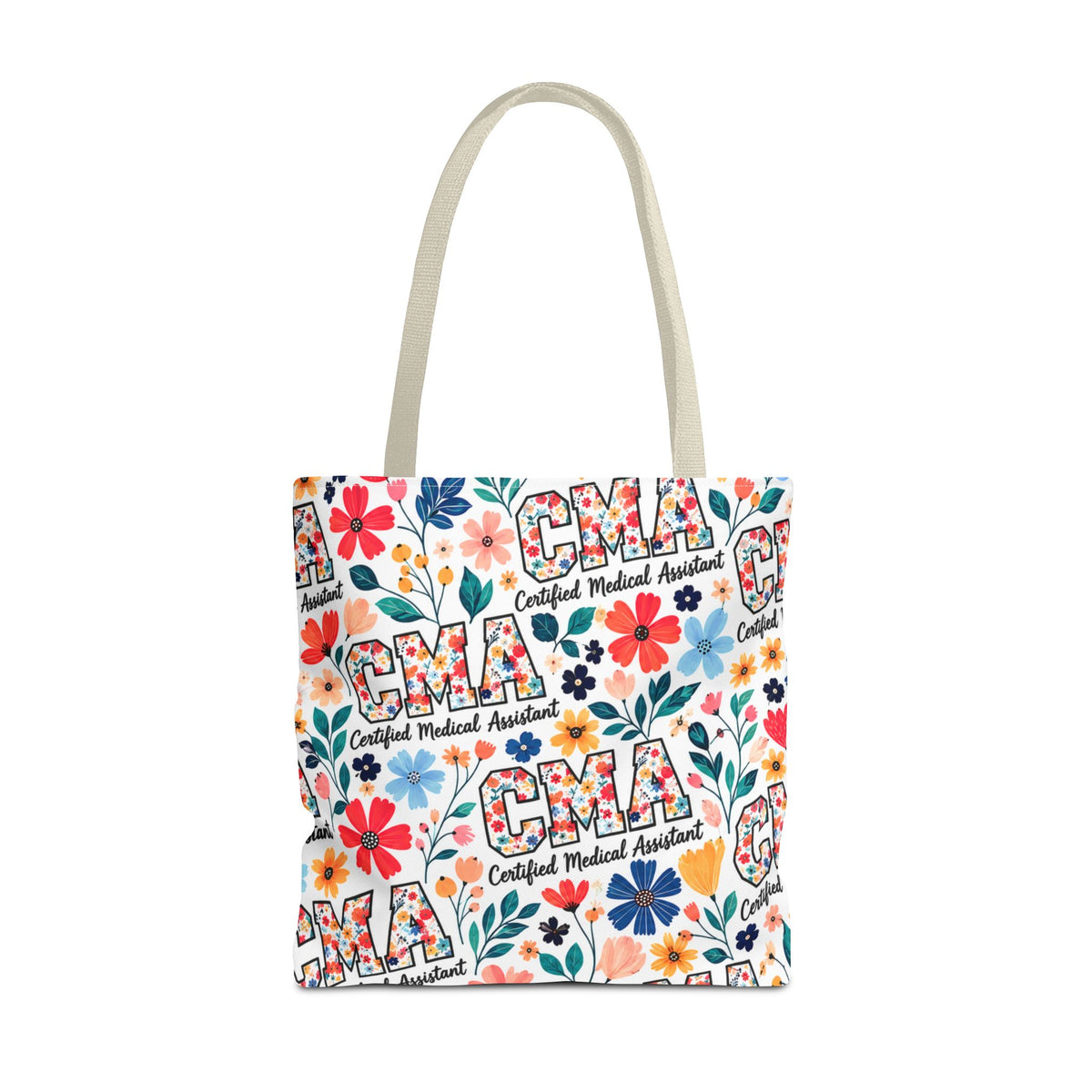 CMA Floral  — Certified Medical Assistant All Over Print Tote Bag