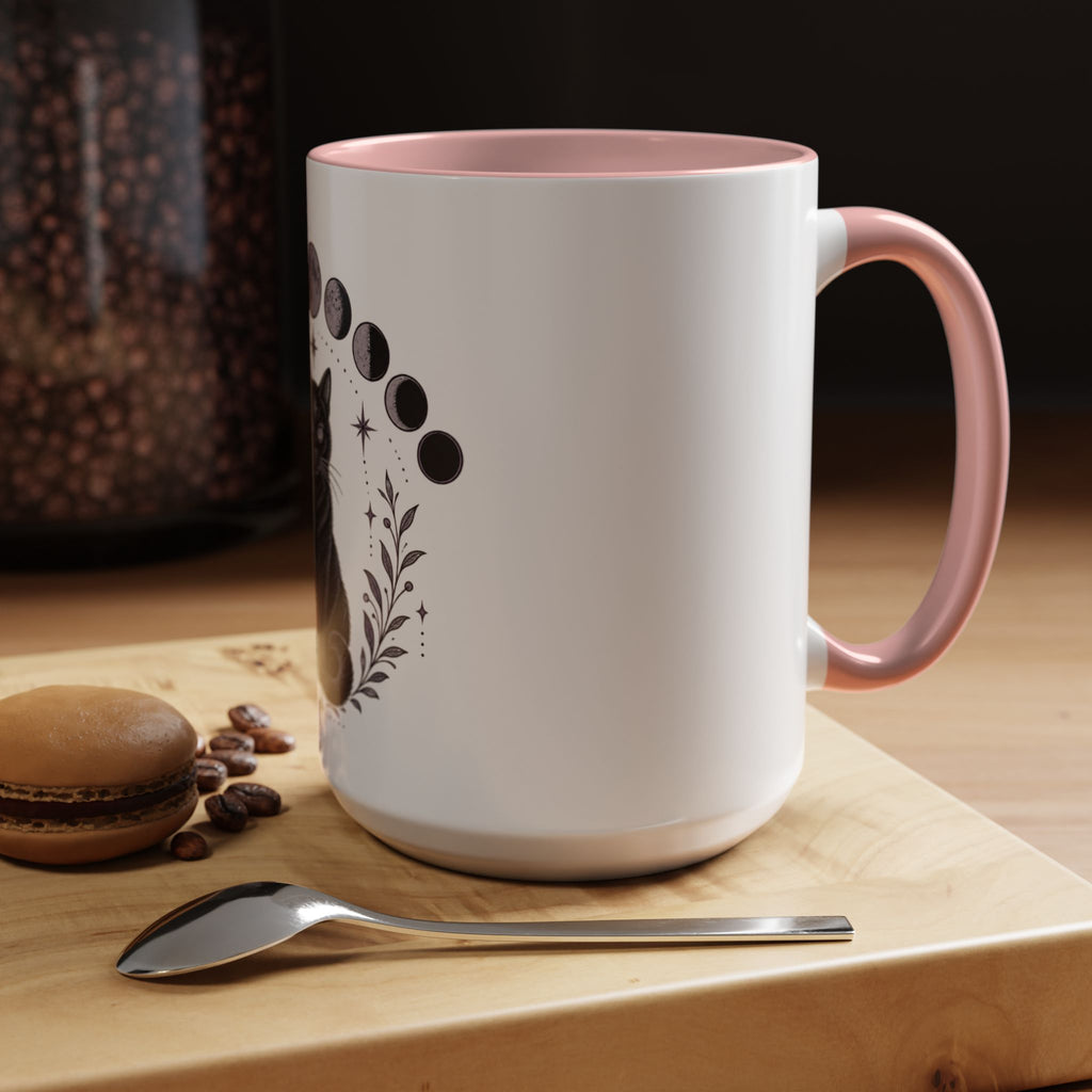 Black Cat Moon Phases Coffee Mug (11 oz /15 oz)