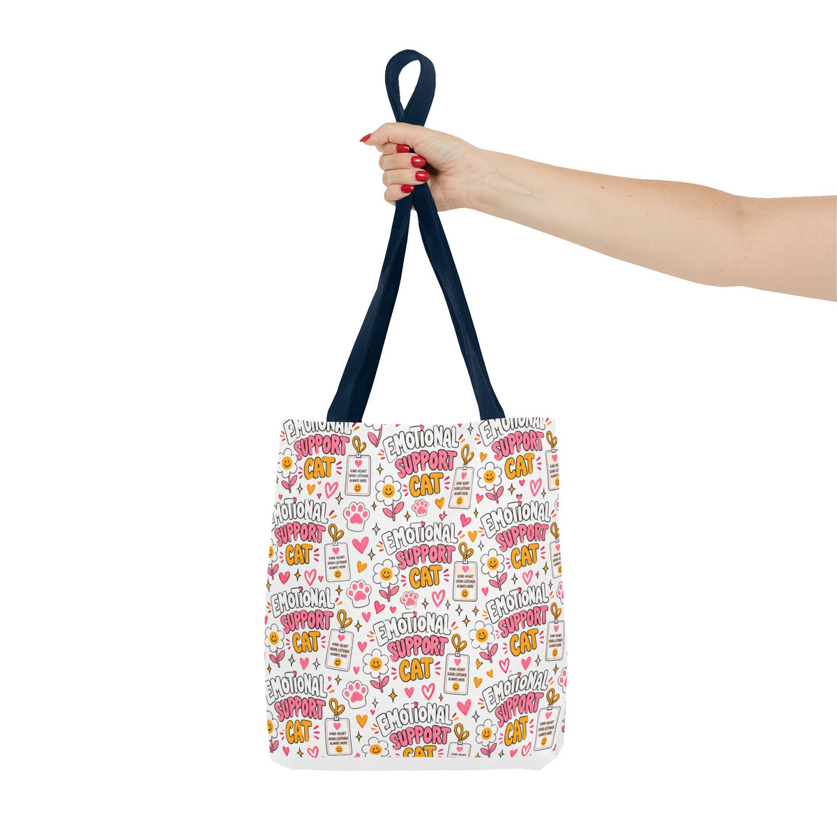 Emotional Support Cat All Over Print Tote Bag