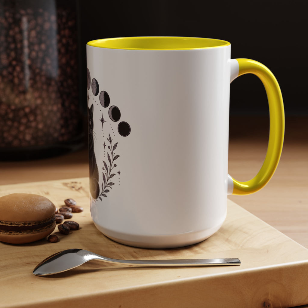Black Cat Moon Phases Coffee Mug (11 oz /15 oz)