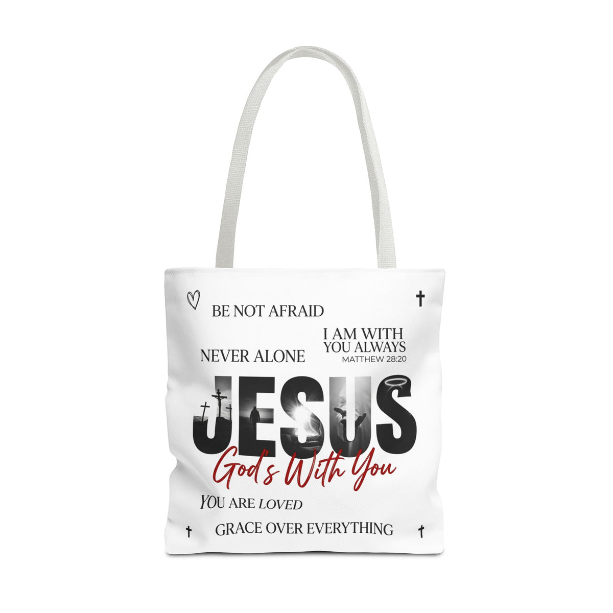 Jesus God's With You Christian Faith Tote Bag