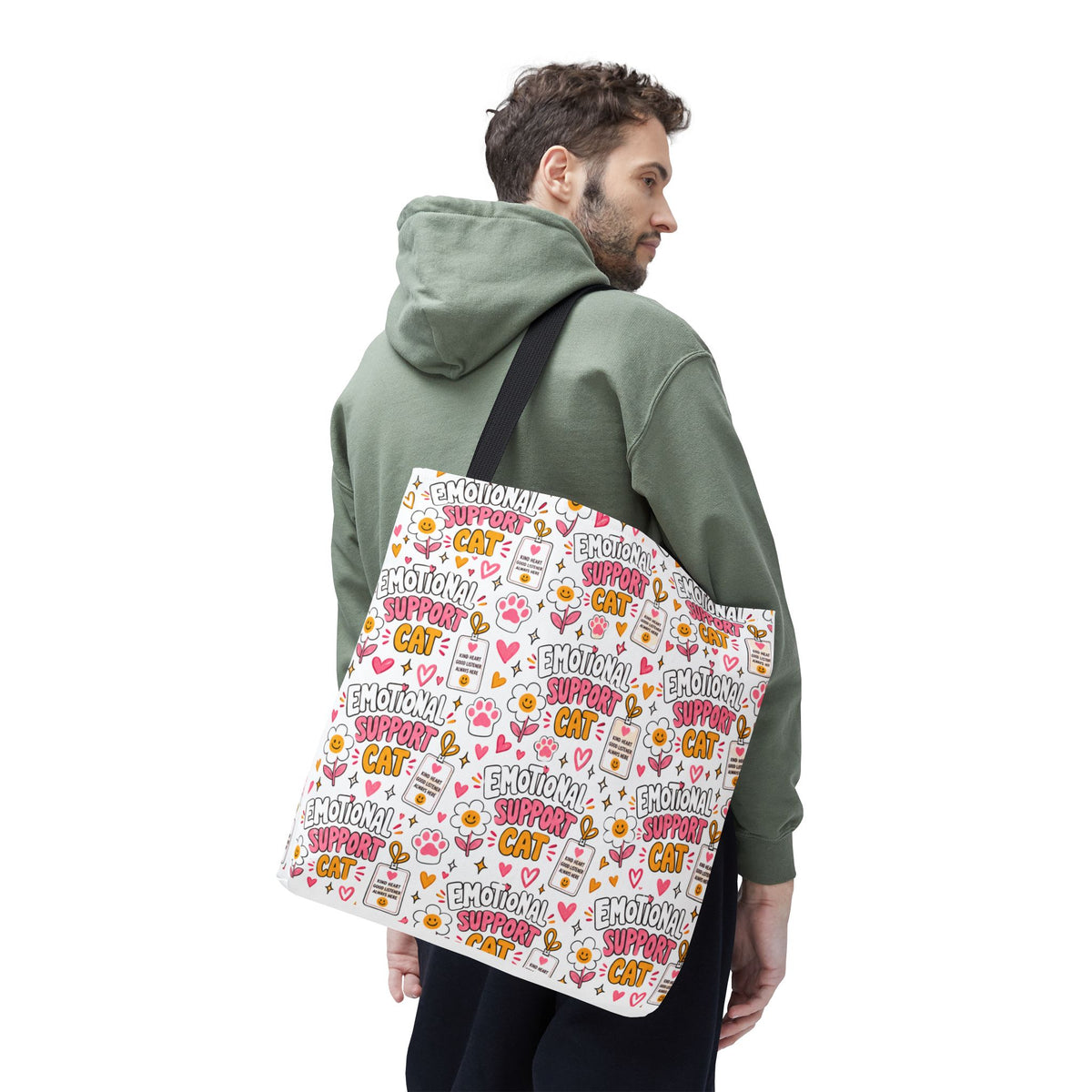 Emotional Support Cat All Over Print Tote Bag