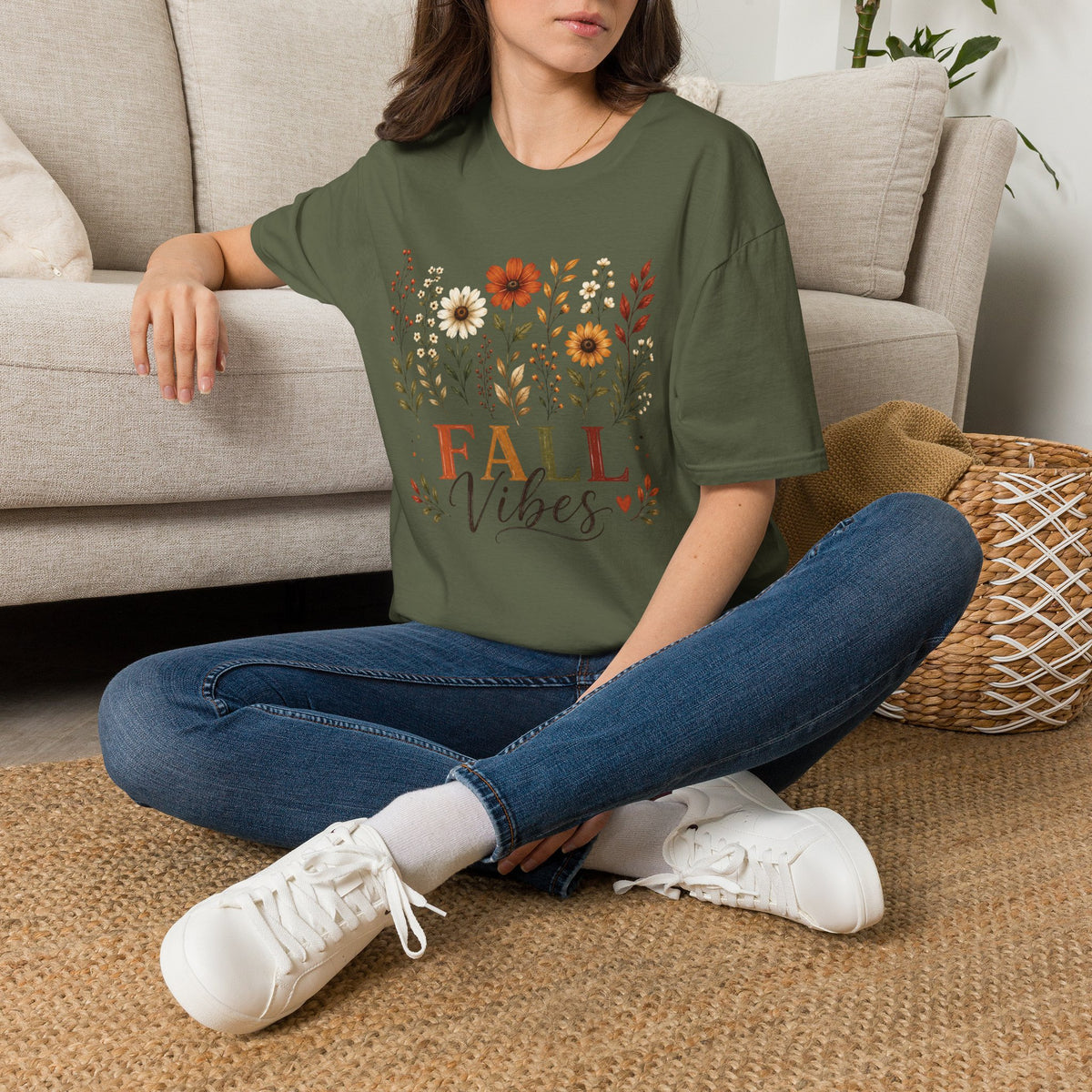 Fall Vibes Floral T-Shirt