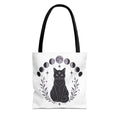 Mystic Moon Black Cat with Lunar Phases Bag