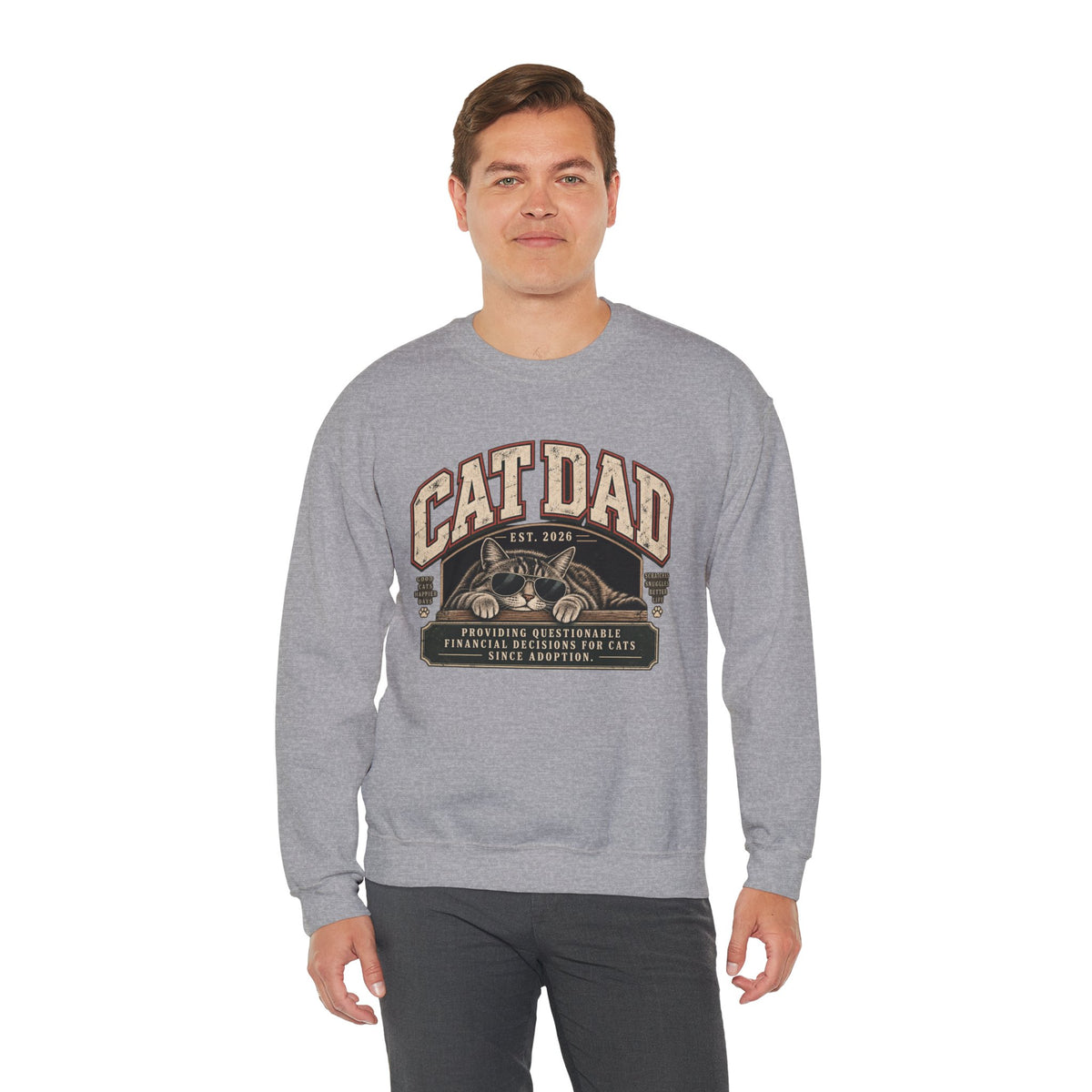 Cat Dad Since 2026 Crewneck Sweatshirt