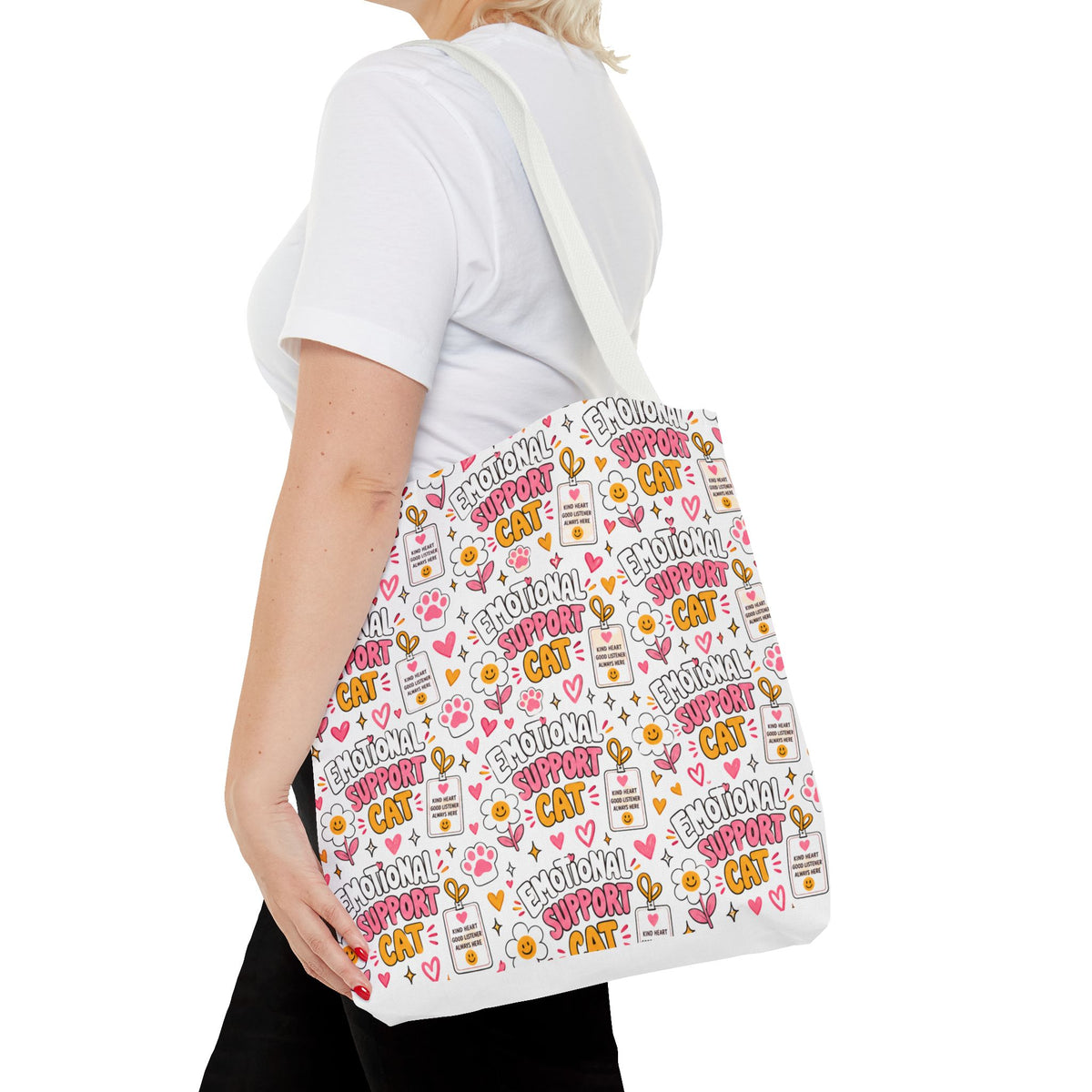 Emotional Support Cat All Over Print Tote Bag