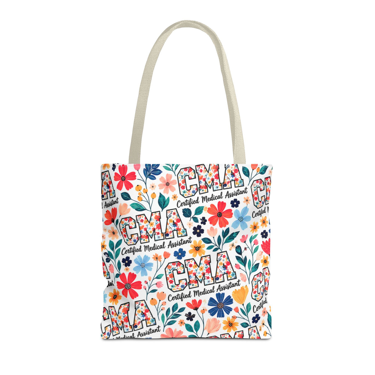 CMA Floral  — Certified Medical Assistant All Over Print Tote Bag