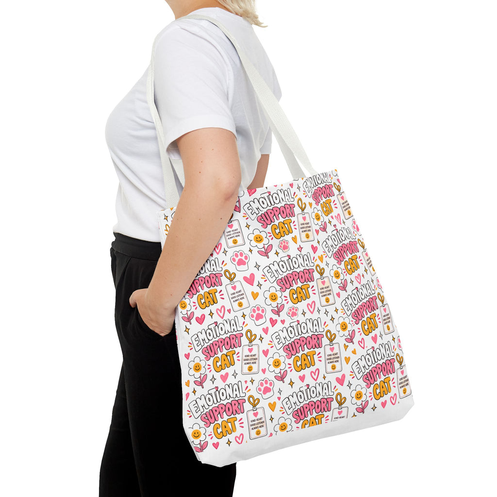 Emotional Support Cat All Over Print Tote Bag