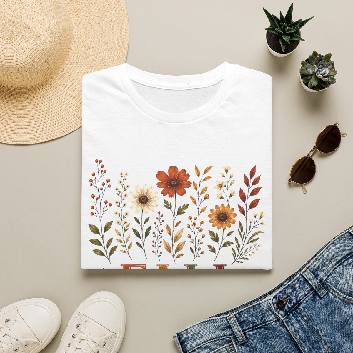 Fall Vibes Floral T-Shirt