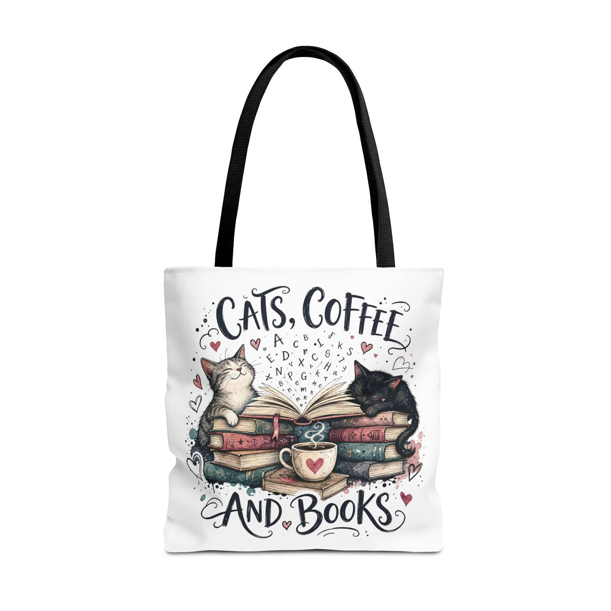 Cats, Coffee and Books Tote Bag