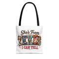 She's From Texas I Can Tell - Rustic Western Cowgirl Cotton Tote Bag