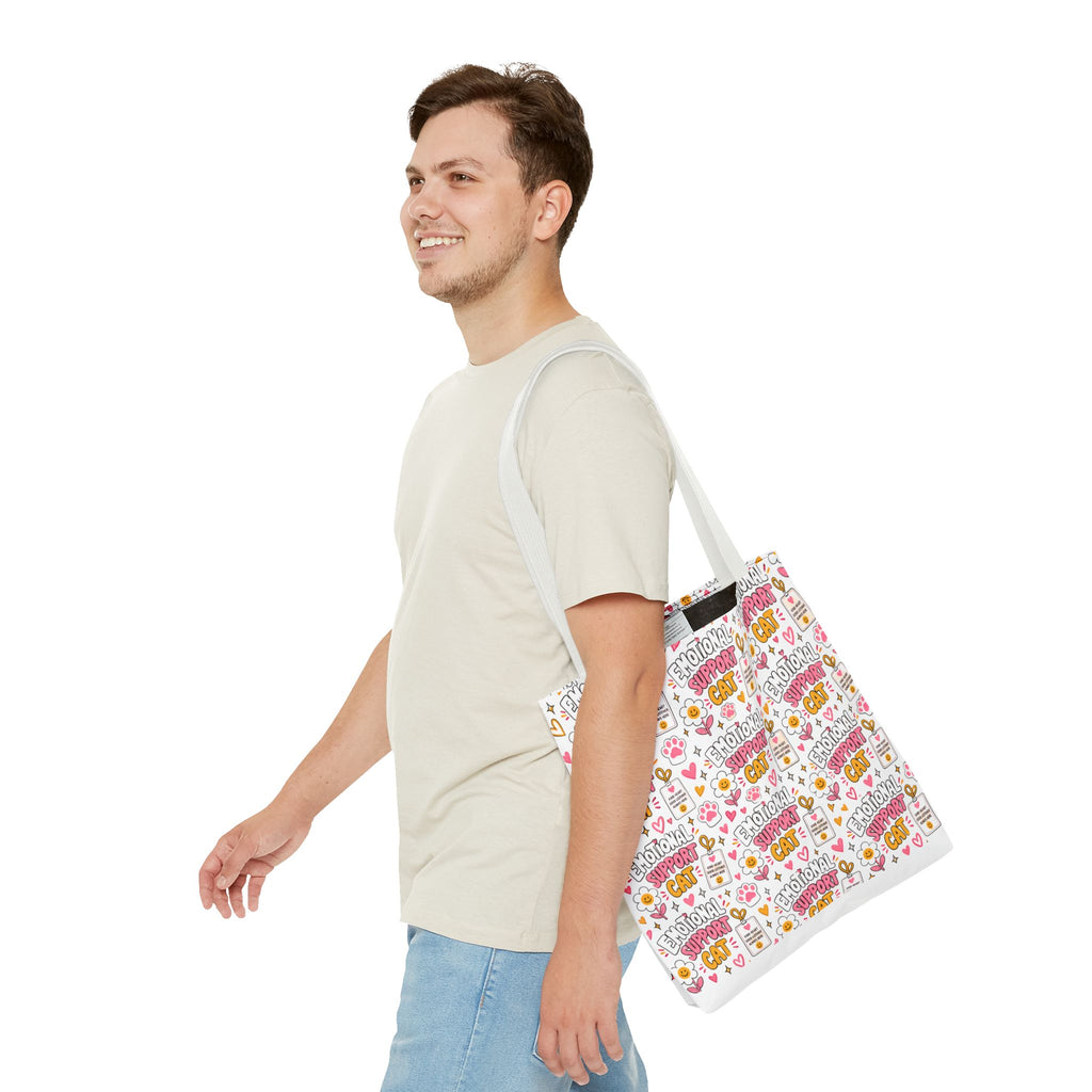 Emotional Support Cat All Over Print Tote Bag