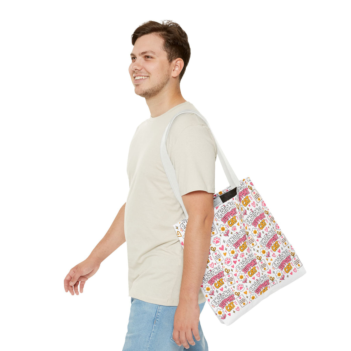 Emotional Support Cat All Over Print Tote Bag