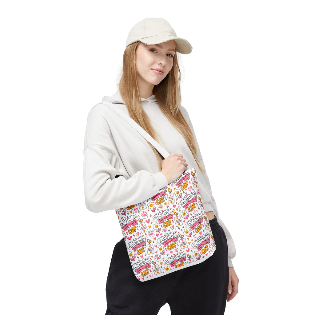 Emotional Support Cat All Over Print Tote Bag