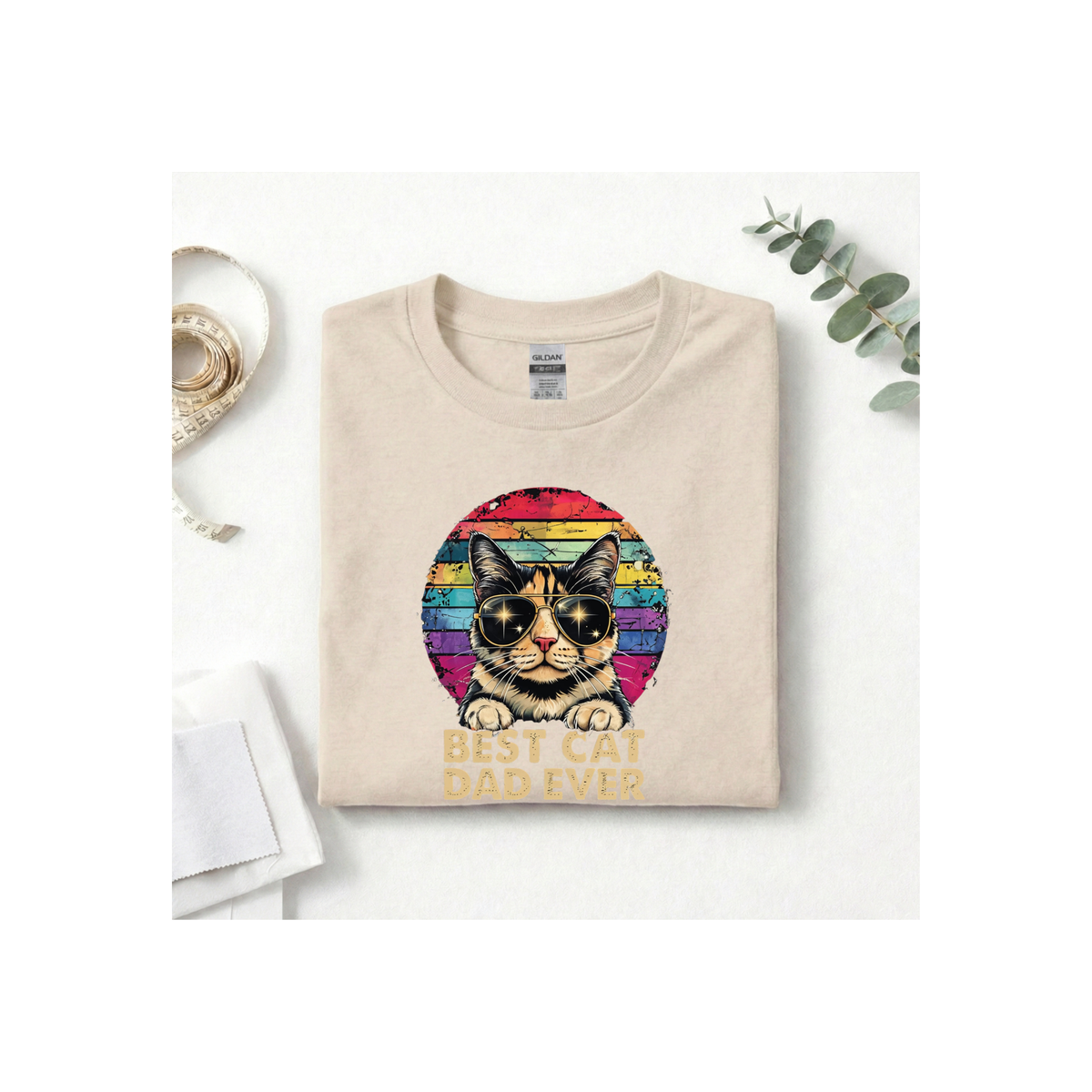 Retro Best Cat Dad Ever T-Shirt
