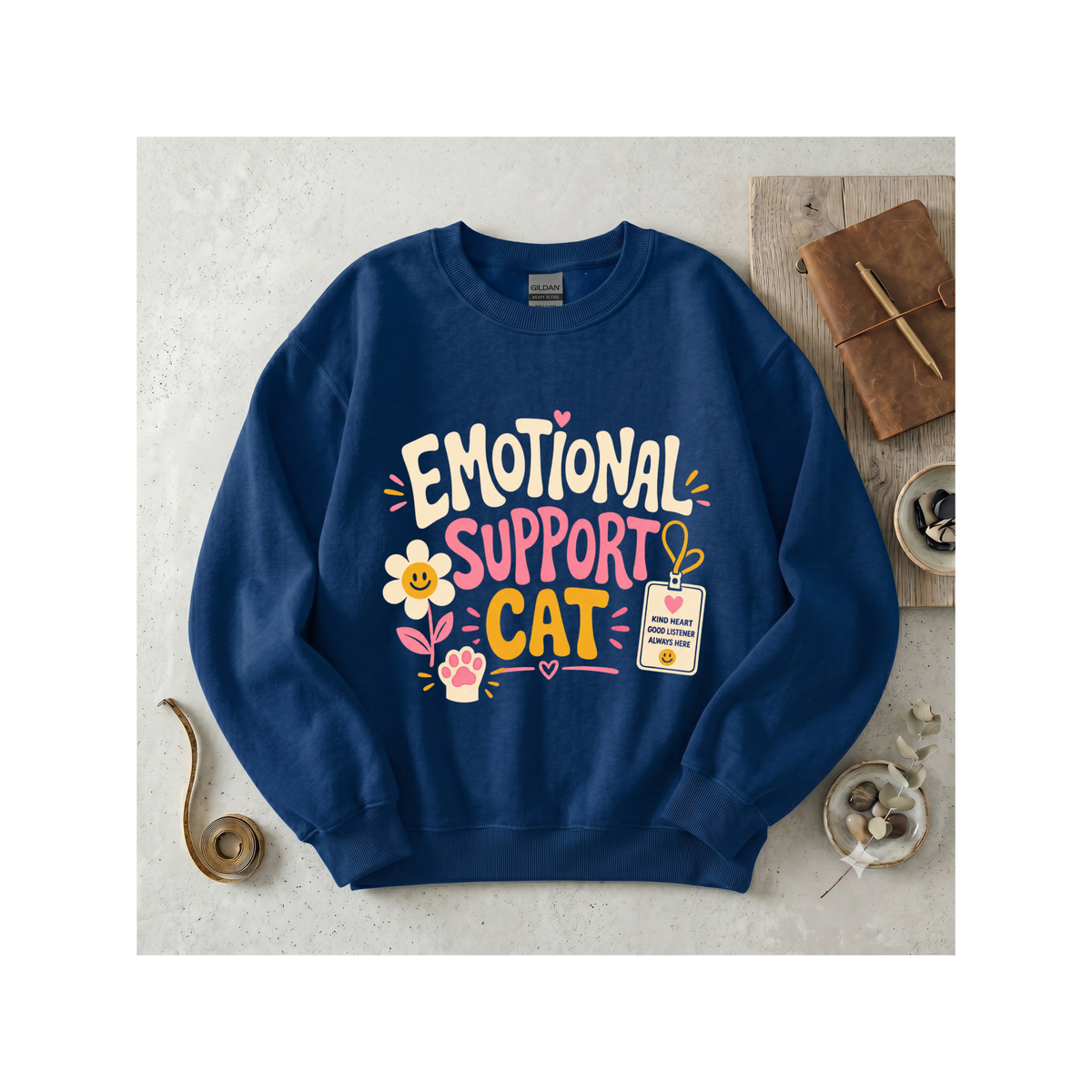 Emotional Support Cat Crewneck Sweatshirt