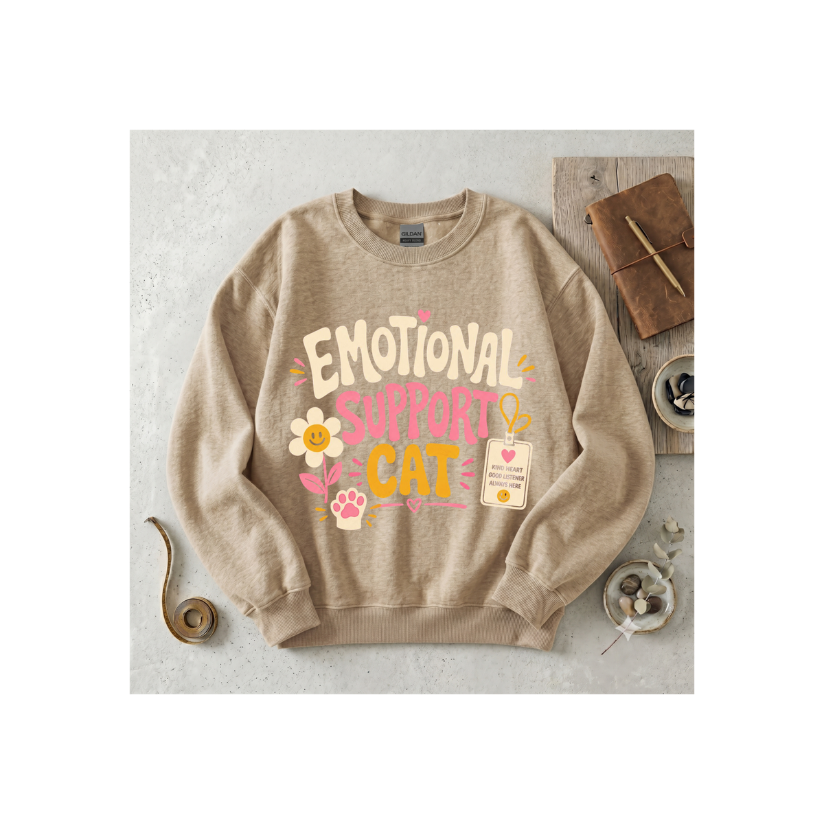 Emotional Support Cat Crewneck Sweatshirt