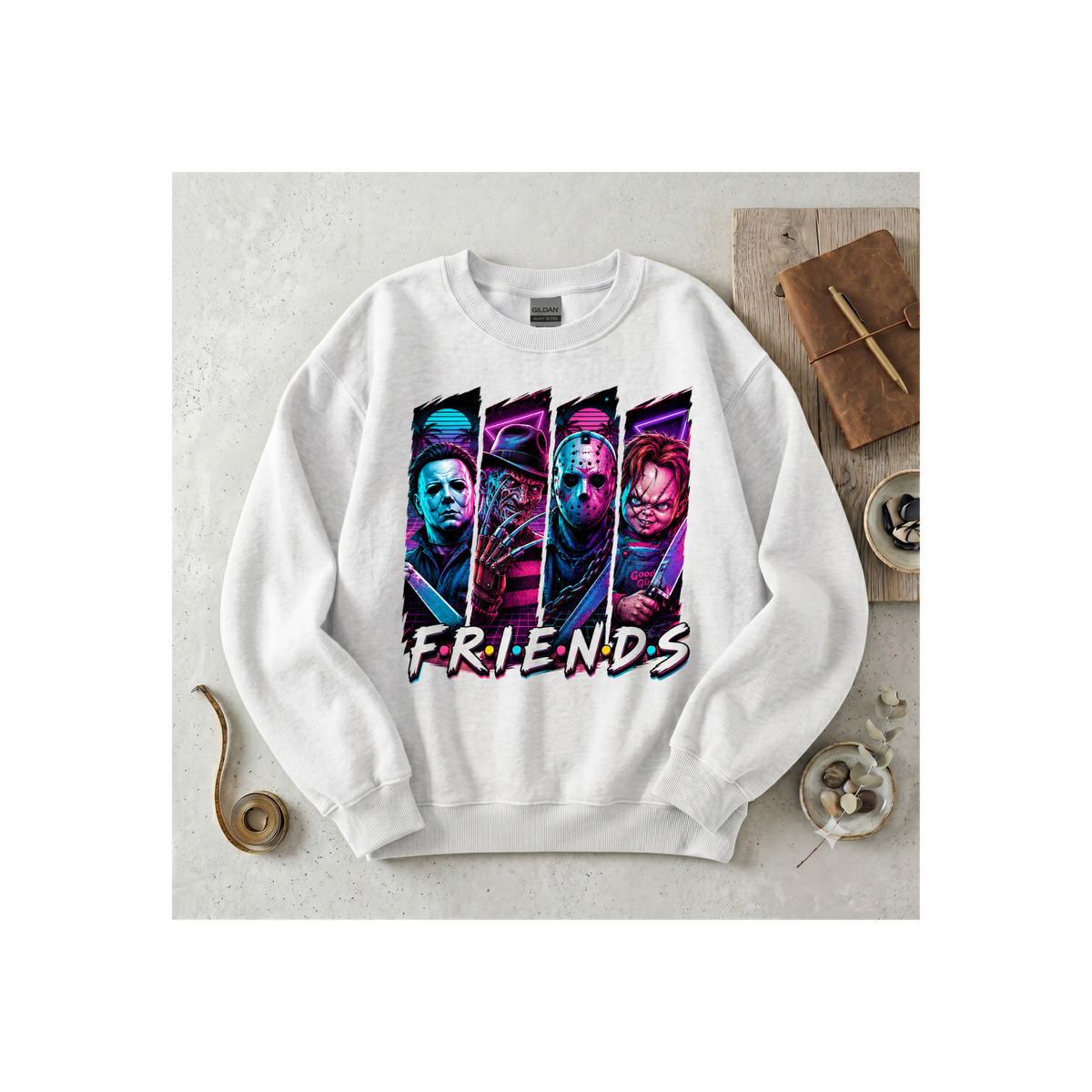 Horror Icons "Friends" Crewneck Sweatshirt
