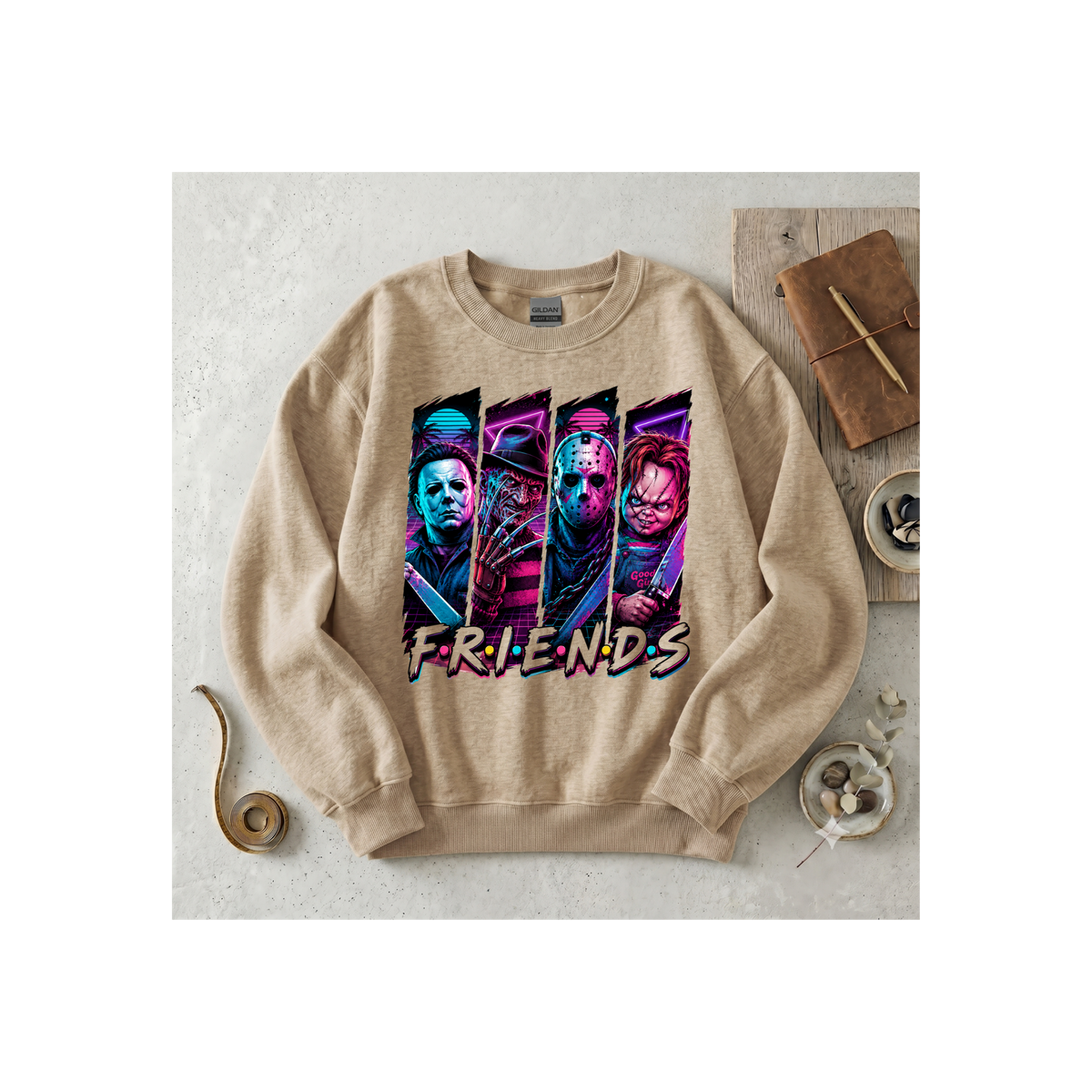 Horror Icons "Friends" Crewneck Sweatshirt